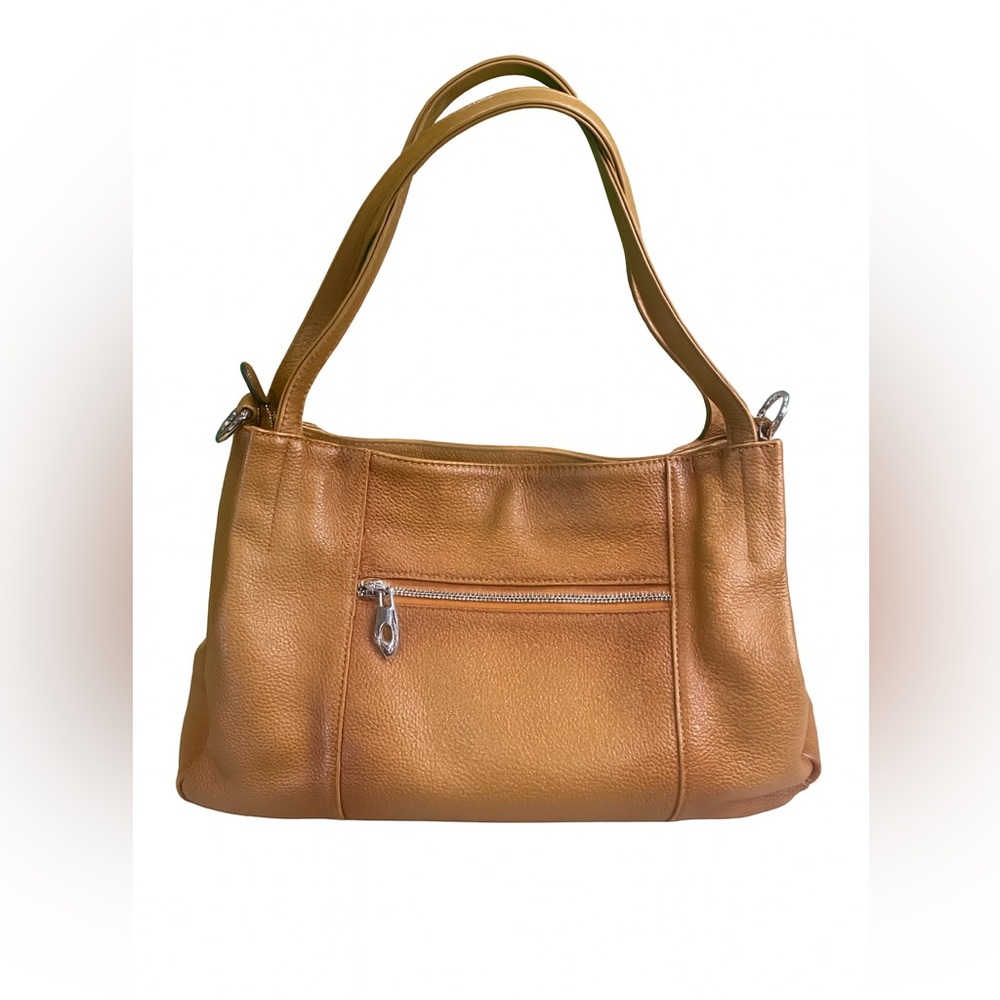 HESHE Leather Shoulder Bag Purse with Zip Pocket